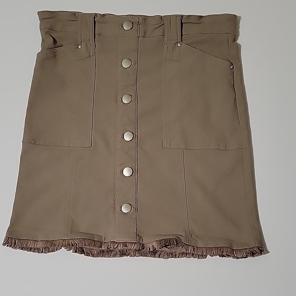 *ATTYRE Khaki Button-Front Skirt, Size 4